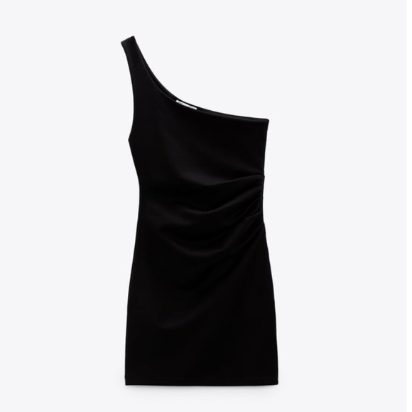ZARA ASYMMETRIC MINI DRESS - Picture 4 of 5